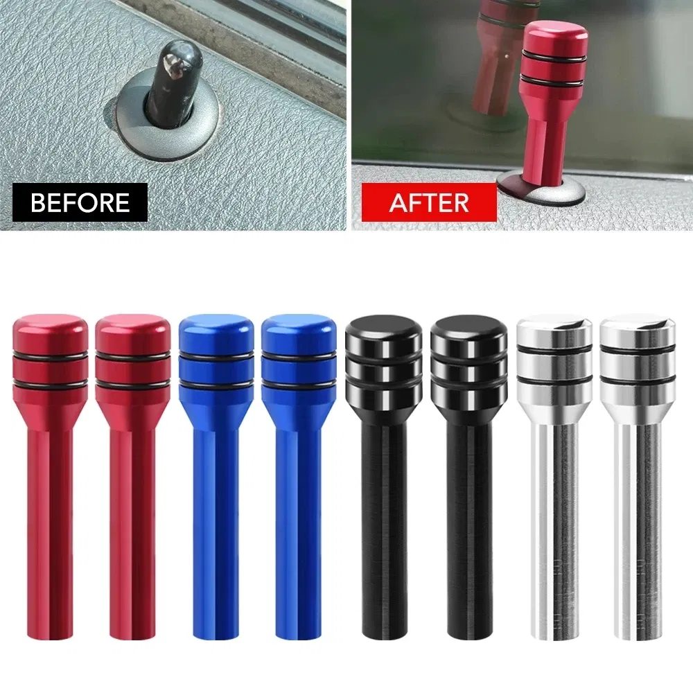 Color: Brown - Car Alloy Door Lock Pins Lock Pin Screw Knob Mitsubishi Accessories Asx Lancer 10 9 Outlander Pajero Sport L200 Expo Eclipse