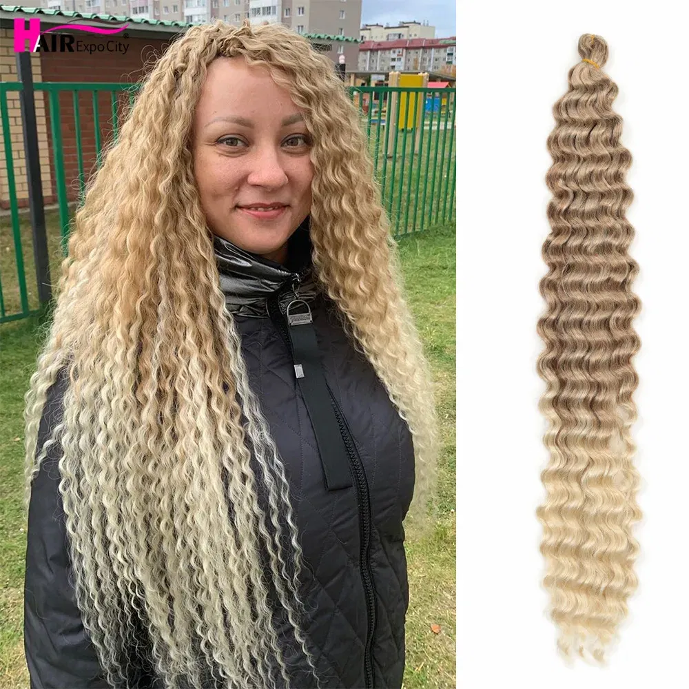 Color: #27, Ships From: CN, Stretched Length: 28inches, Bulk Buy: 1Pcs/Lot - 22-28 Inch Freetress Deep Twist Crochet Hair Natural Synthetic Braids Hair Ombre Crochet Braiding Hair Extensions Hair Expo City