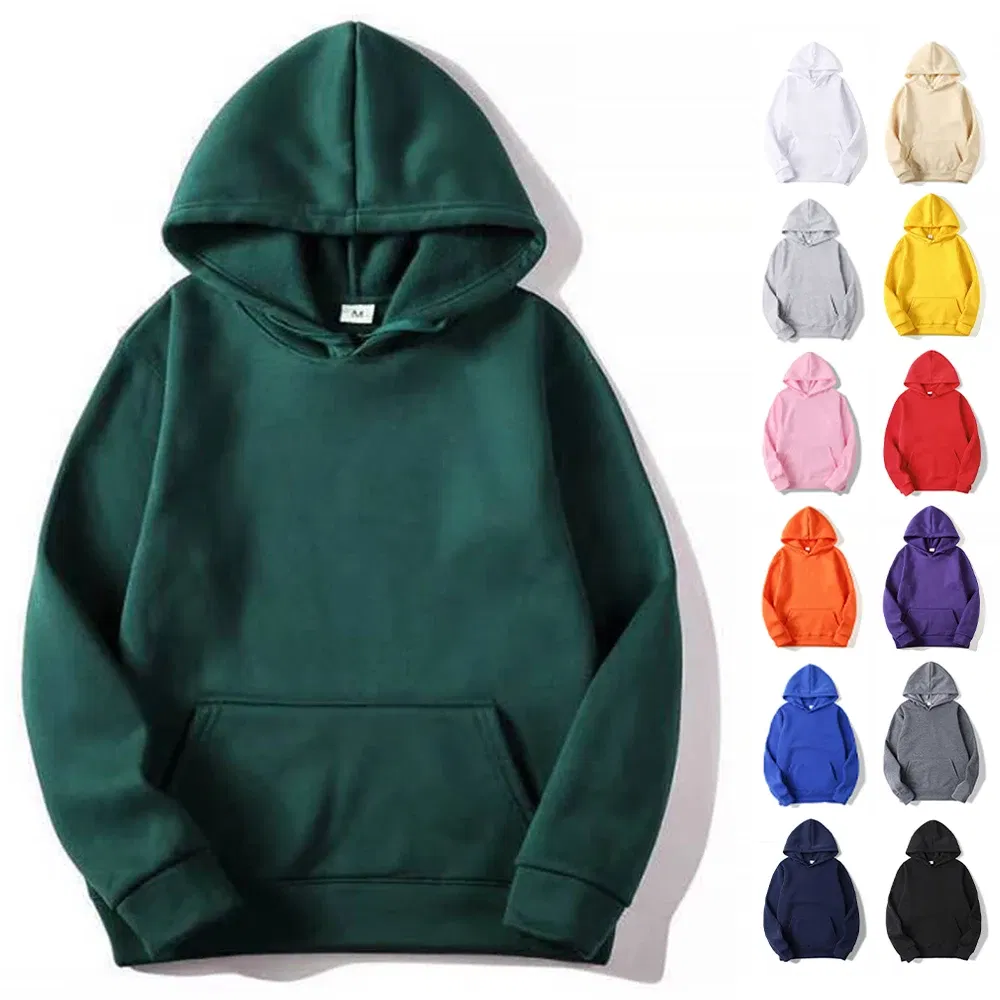 Color: black, Size: XXL - Blank Fleece Fashion Hoodies Men Pull Over Wholesale Hooded Sweatshirt Unisex Cheap Solid Hoodie In Bulk Sudaderas Con Capucha