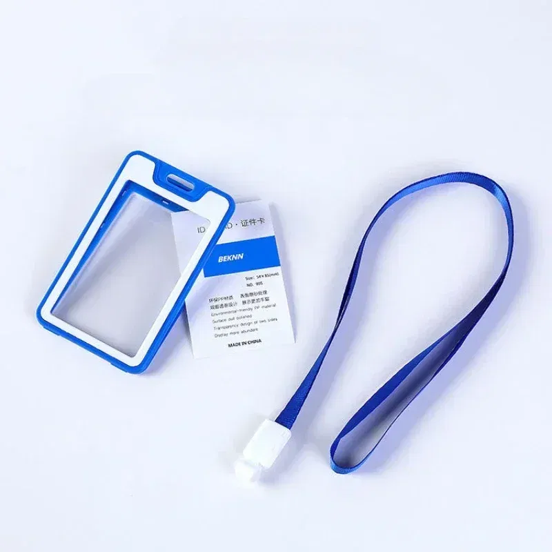 Color: Gray Dove - Unisex Colorful Employee Id Case with Lanyard Double Side Id Credit Card Holder Access Bus Card Case Badge Holder Card Sleeve