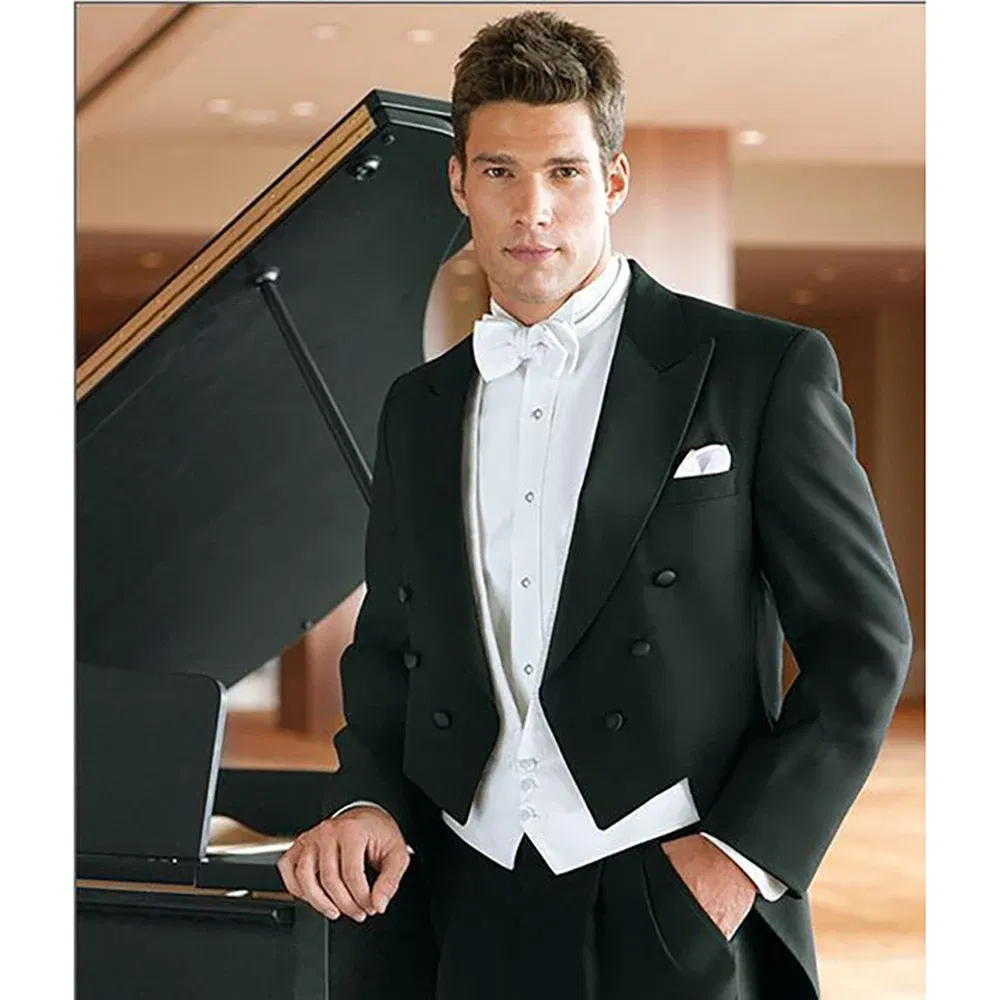 Color: Khaki, Size: XXXL - Italy Style Aristocratic Men Suit Three Pieces(Jacket+Pants+Vest) Hot-selling High-quality Double Breasted Male Clothing