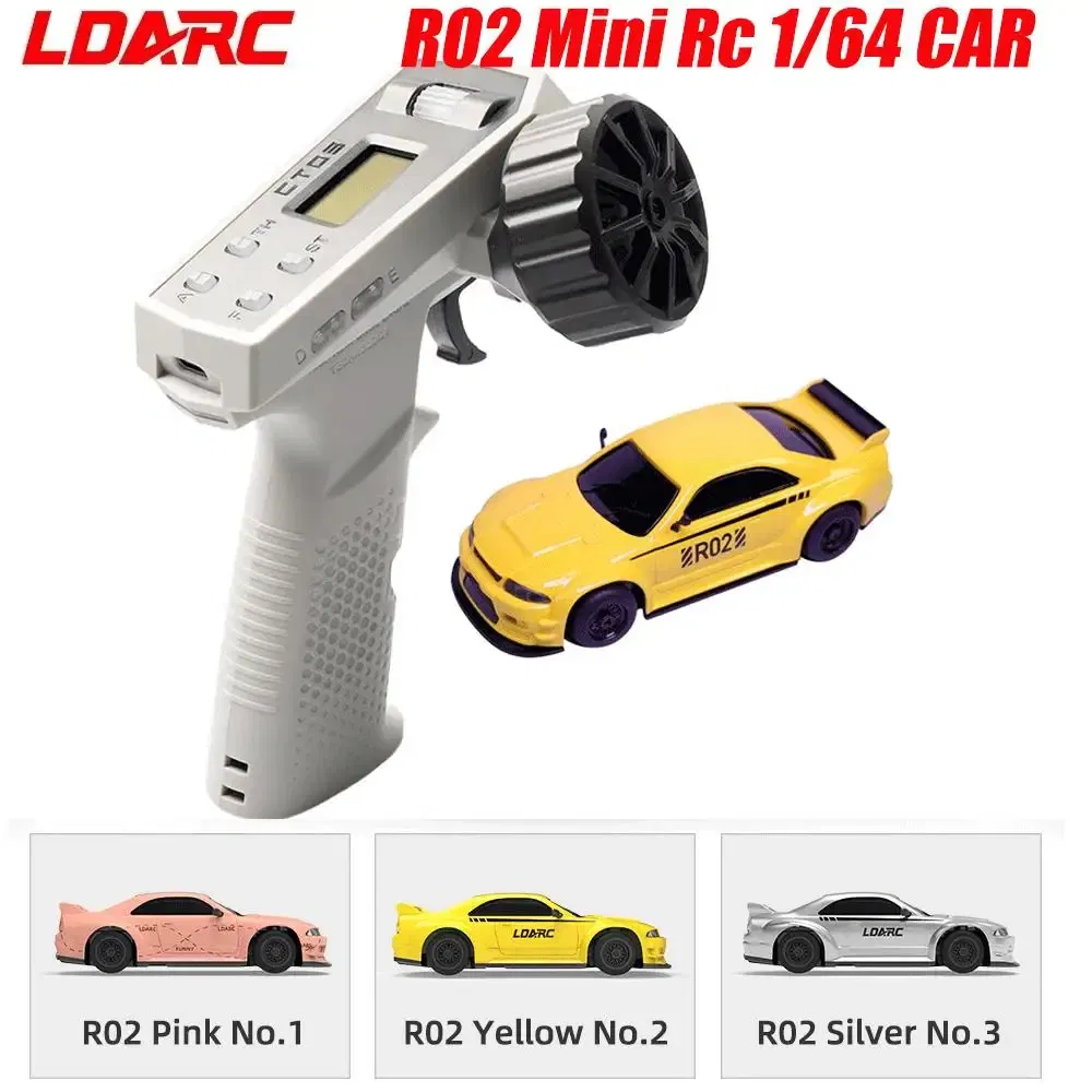 Color: green - LDARC R02 Mini Rc Sports 1/64 Simulated Electric Remote Control Model Car Tabletop RTR 2.4G Adults Children'S Toys Gift