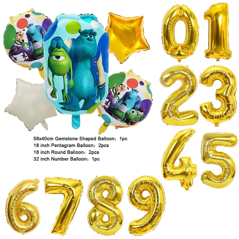 Color: Army Green, Capacity: 750ml - Monsters University Monsters, Inc. Theme Birthday Party Decoration Metallic Gem Shaped Balloon Crown Shaped Balloon Baby Shower