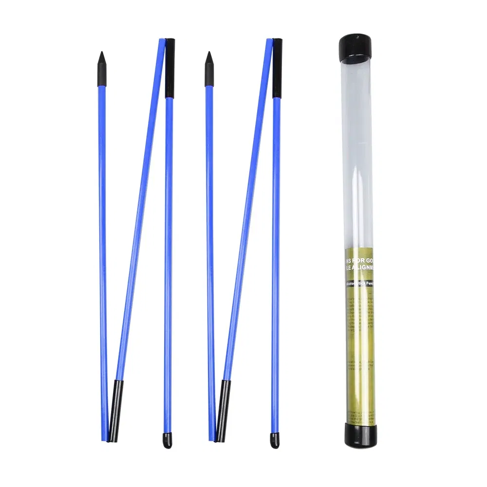 Color: Blue - 6 Colors Golf Alignment Sticks Collapsible Golf Practice Rods Putter Green Trainer Tools Golf Swing Training Tool