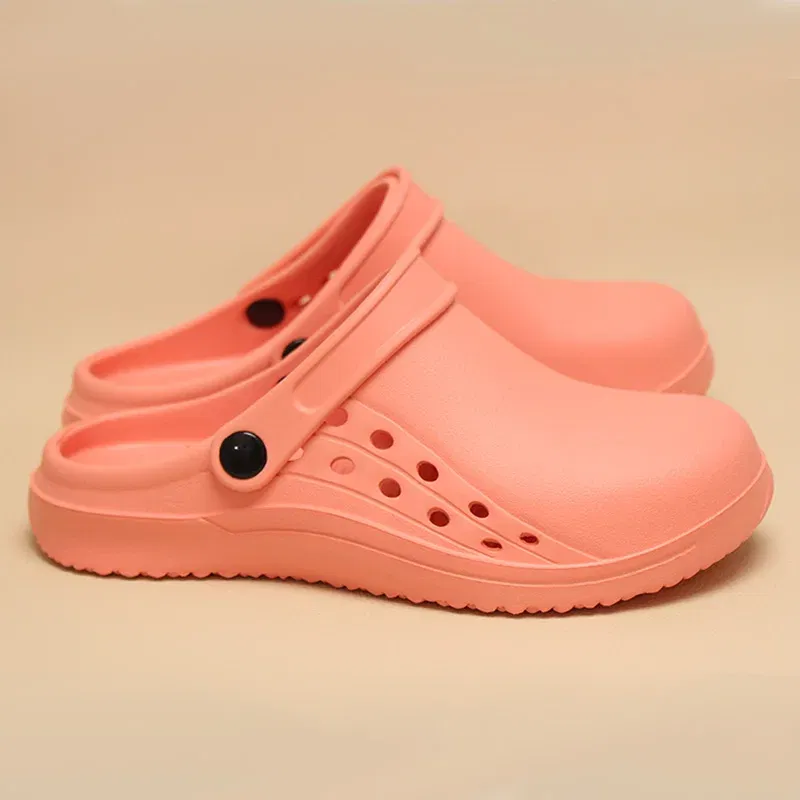 Color: MULTI, Shoe Size: 33.5 - High Quality Scrub Shoes Non-slip Dentist Nursing Clogs Healthcare Service Work Slippers Soft Operating Room Protective Clogs