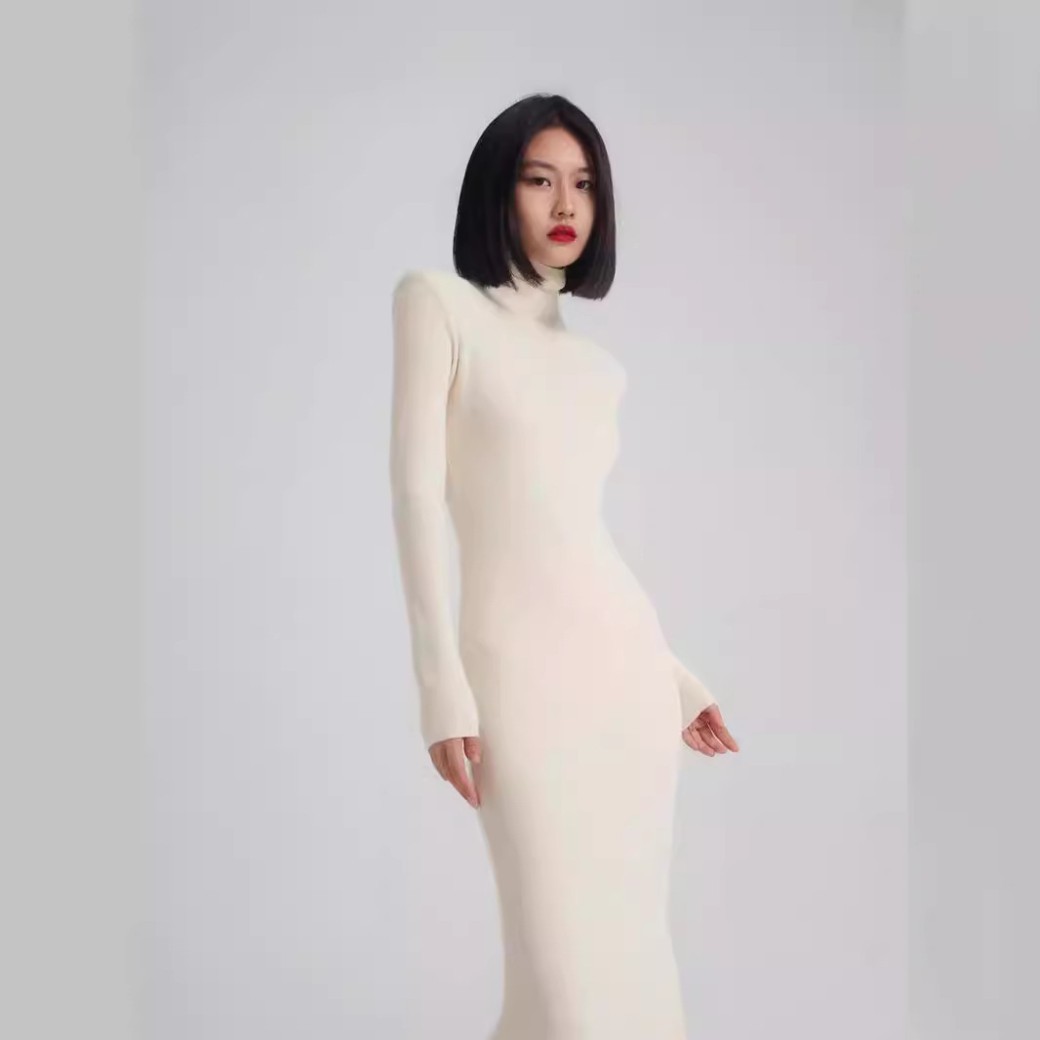 Autumn And Winter Fishtail Skirt Wool Knitted Slim Fit Slimming Waist Sheath