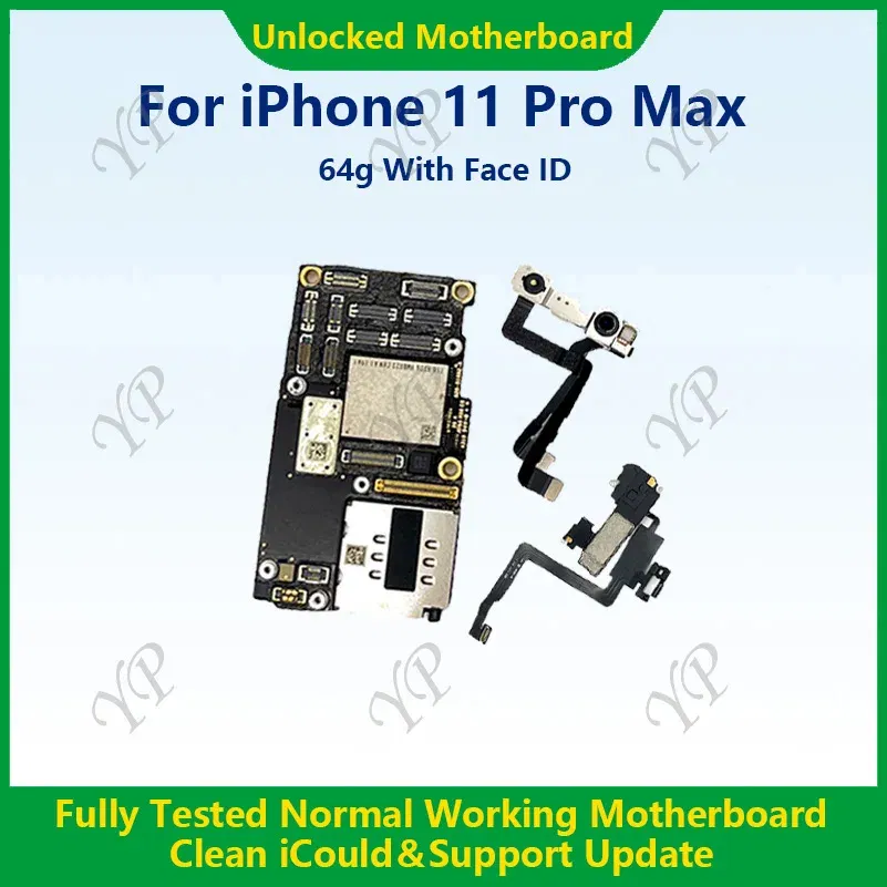 Color: Beige, Ships From: CHINA - Top Fully Tested Authentic Motherboard For iPhone 11 Pro Max 64g/256g Unlocked Mainboard With Face ID Cleaned iCloud Fast
