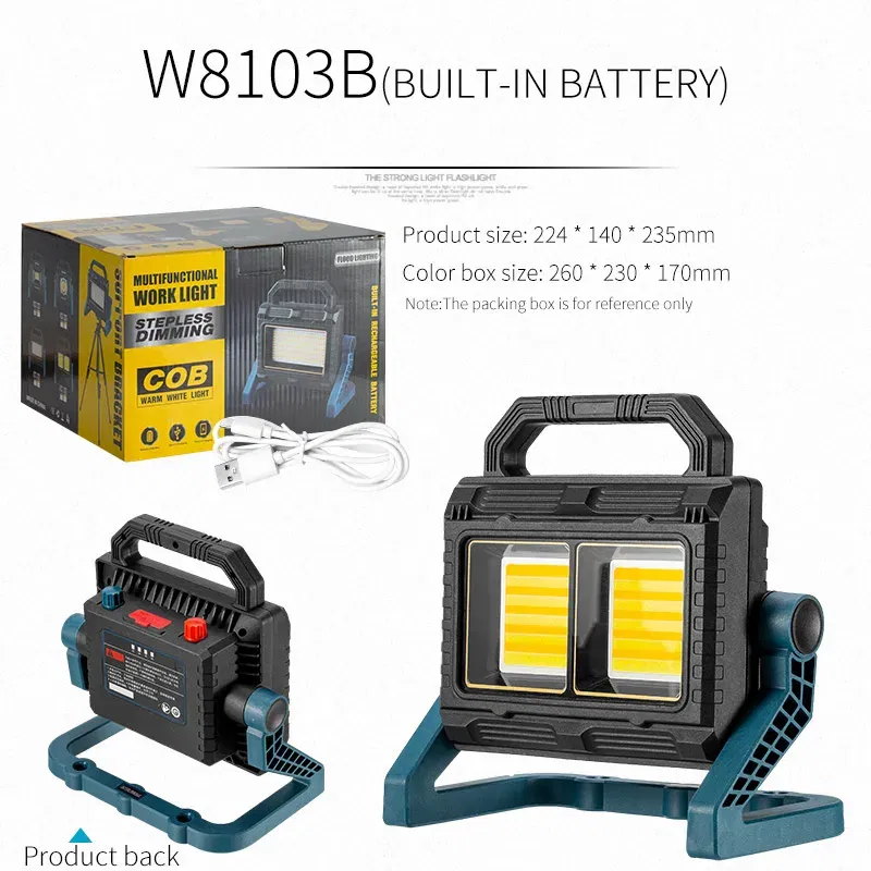 Wattage: 9W - High Power LED Flashlight Waterproof Fishing Lantern Torch USB Rechargeable Powerful Searchlight Camping Lamp