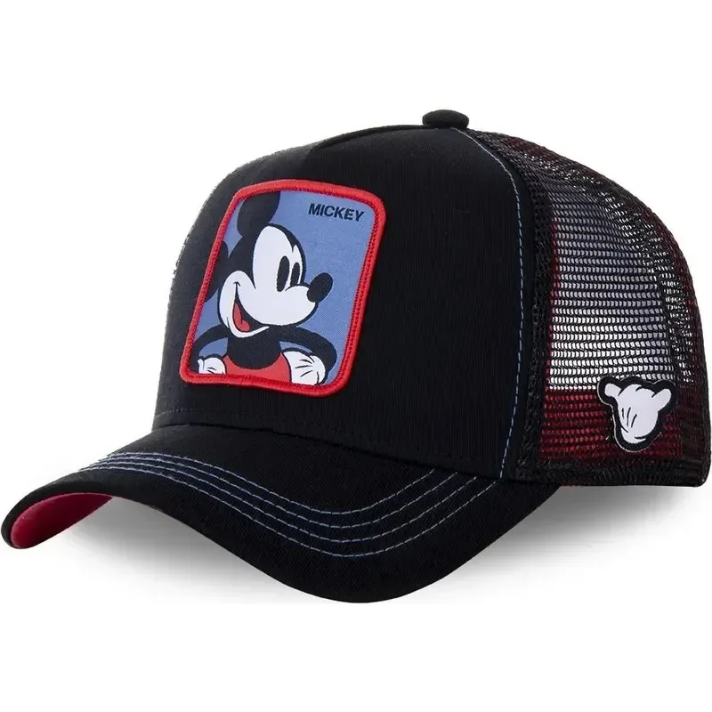 Color: DARK GRAY, Size: Adjustable - Hot Sale Unisex Anime Cartoon Cap Disney Embroidery Baseball Cap Men Women Trucker Hat