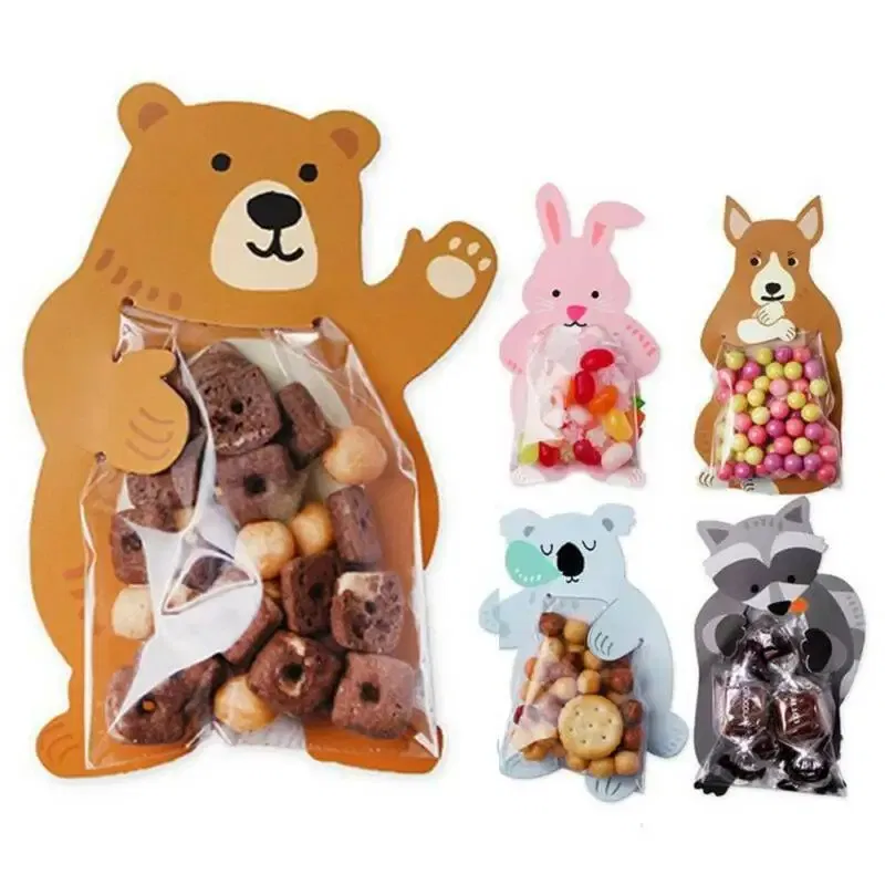 Color: Fluorescence Yellow, Gift Box Size: Other - 10pcs/lot Animal Cute Gift Bags Candy Bags Baby Shower Birthday Party Cookie Bags Bear Candy Box Greeting Cards Popular Rabbit
