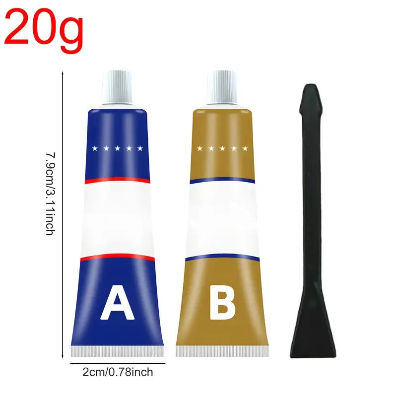 Aluminum Metal Repair Epoxy Adhesive Glue - 20g Quick Set for Furniture Parts