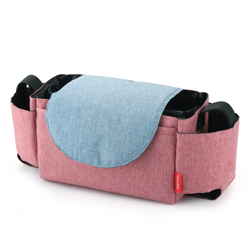 Color: Pink - Insular Diaper Bag Baby Milk Bottle Insulation Bags Mummy Storage Bag For Baby Stuff Collection Stroller Accessories Baby Care