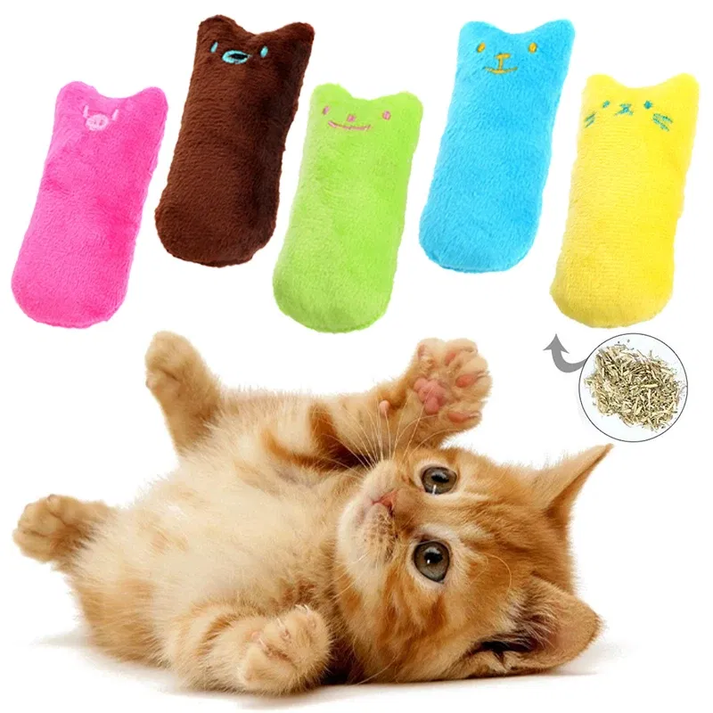 Color: Red, Ships From: CHINA - 2022 Catnip Toys Funny Interactive Plush Teeth Grinding Cat Toy Kitten Chewing Toy Claws Thumb Bite Cat Mint Pets Accessories