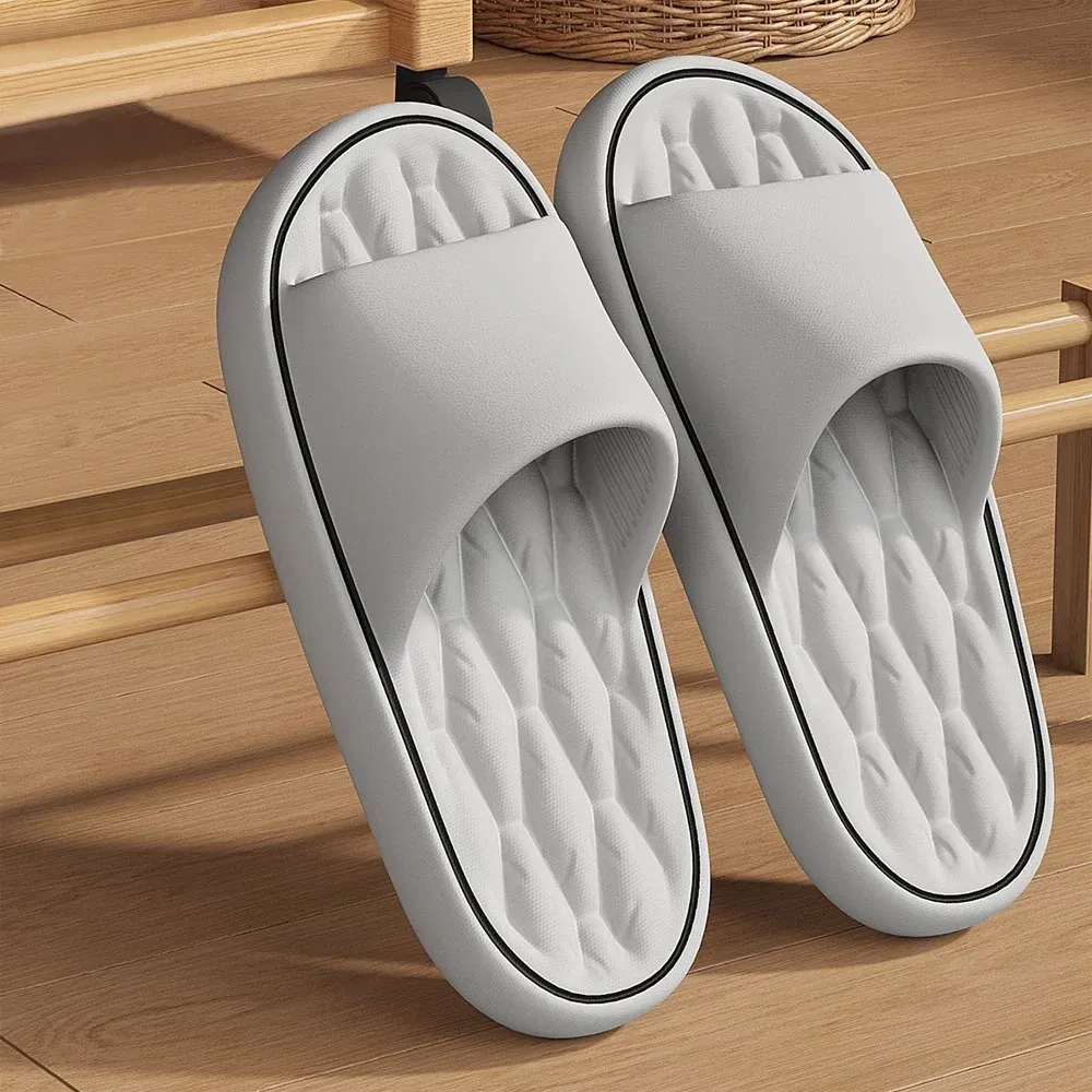 Color: Blue, Shoe Size: 36-37, Ships From: CHINA - BASATU Fashion Summer Cartoon Home Shoes Non-slip Soft Slides Lithe Comfort Sandals Men Women Couple Slippers Trendy Slippers