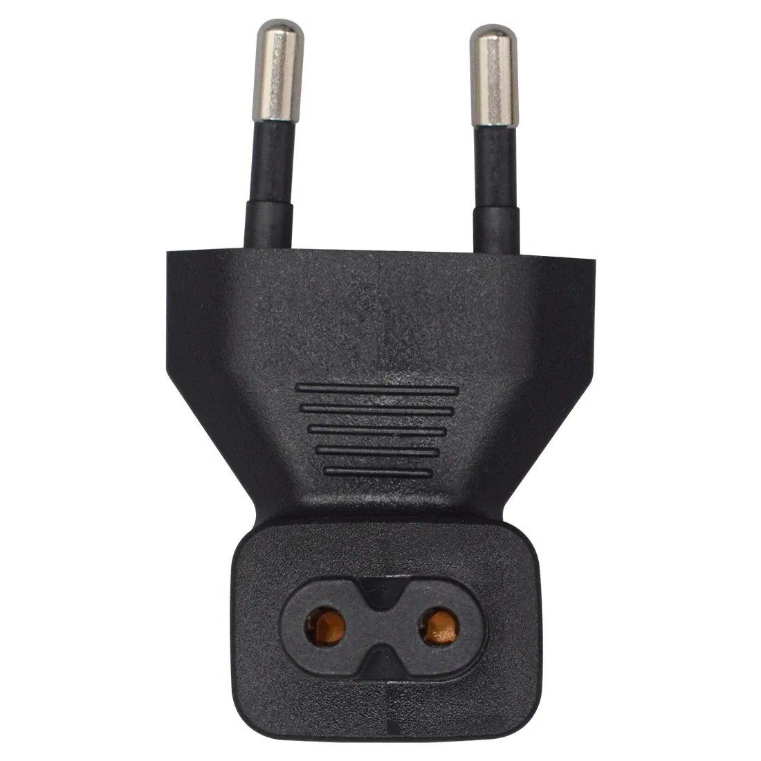 JORINDO EU TO IEC320 C7 conversion plug, European 2 Pin Male plug to IEC 320 C7 RIght Angle AC adapter