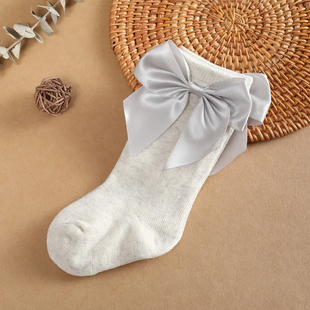 Color: Brown, Kid Size: 9M, Ships From: CHINA - Jlong Toddler Cotton Solid Color Crew Socks Baby Girls Bow Tie Socks Kids Girls Cute Princess Socks 0-3 Years