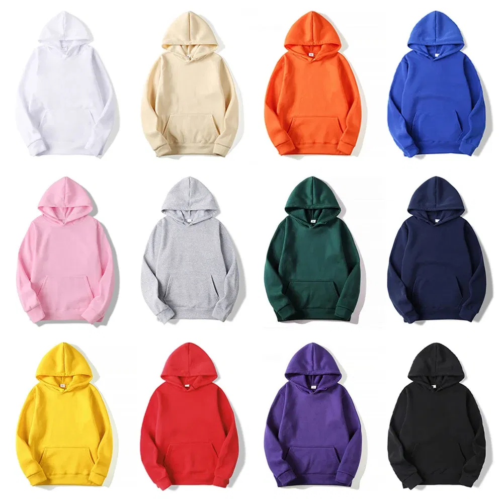 Color: Blue, Size: S - Plain Sublimation Fleece Hoodies Bulk Wholesale Pullover Men Hooded Sweatshirt Cheap Solid Hoodie For Man Sudaderas Para Hombre
