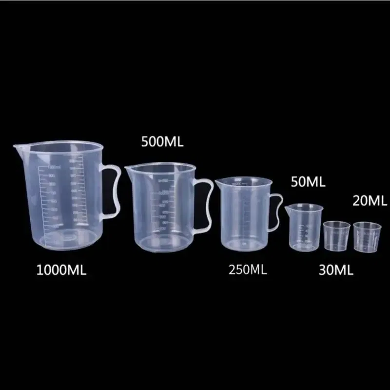 Color: Dark Khaki, Ships From: CHINA - Clear Plastic Graduated Measuring Cupws Househould Portable Baking Beaker Liquid Measure Jug Transparent Cup Container