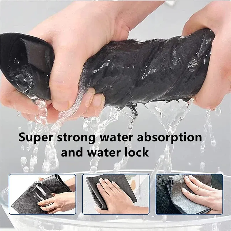 Color: Red, Specification: 4pcs, Ships From: CHINA - New Thickened Magic Cleaning Cloth Microfiber Glass Clean Towel Reusable Washable Lint-free Cleaning Rags for Kitchen Glass Car