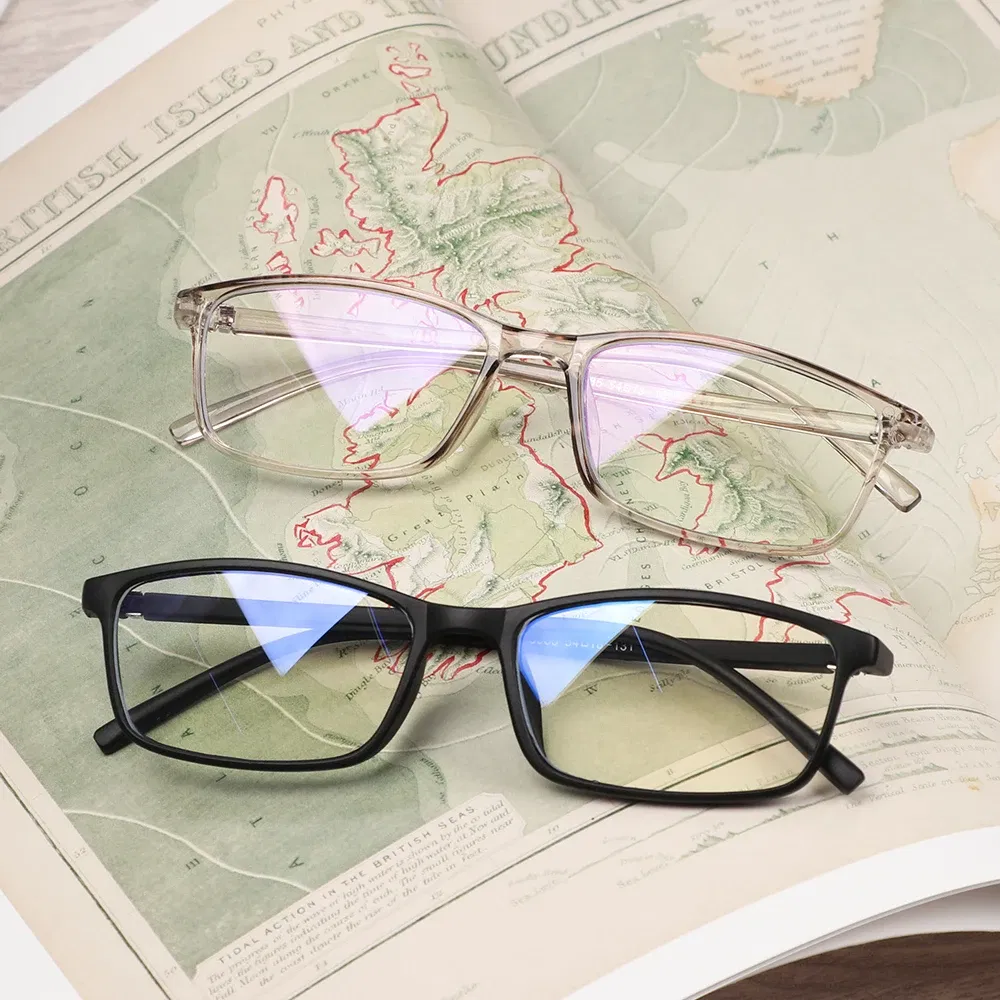 Frame Color: Clear - Anti Light Glasses Ray Blue Fashion Anti Blue Fatigue Protection Blocking Goggles Eye Square Radiation Computer Games Glasses