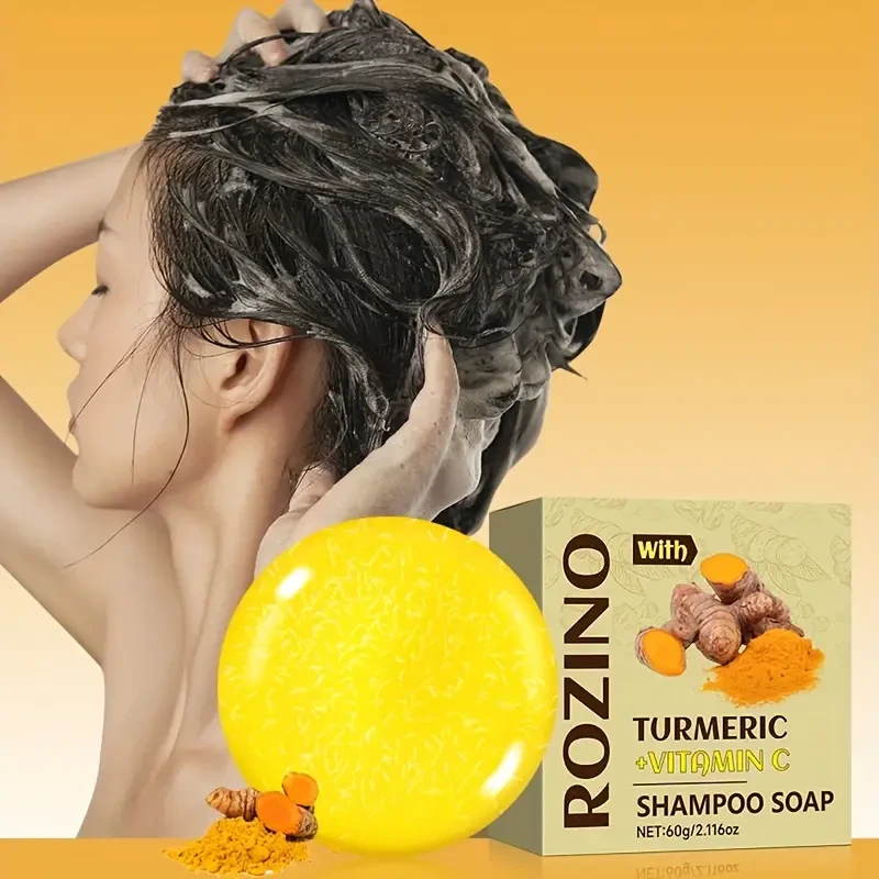 6pcs Turmeric & Vitamin C Skincare Set - Moisturizing Face, Eye, Hand & Foot Creams, Essential Oil, Shampoo - Hydrating, Anti-Aging, Fine Pore Minimizing, Long-Lasting Hydration, Alcohol-Free, Suitable for All Skin Types