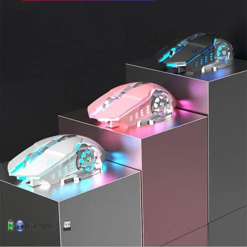Color: Pink - Wireless Computer Gaming Mouse, Mice With LED Backlit, Ergonomic Gamer Mouse With 6 Silent Buttons, 3 Adjustable DPI for PC