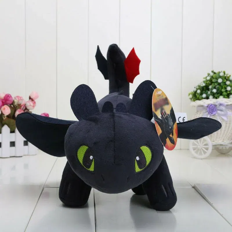 Color: black, Height: 51cm-99cm - 20-65cm Plushies Dragon Toys Kawaii White Black Dinosaurs Animal Stuffed Plush Toys In Stock Plush Kid Birthday Gifts for Kids