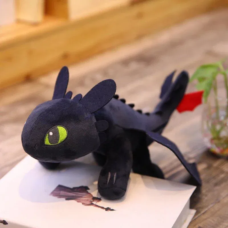 Color: black, Height: 51cm-99cm - 20-65cm Plushies Dragon Toys Kawaii White Black Dinosaurs Animal Stuffed Plush Toys In Stock Plush Kid Birthday Gifts for Kids
