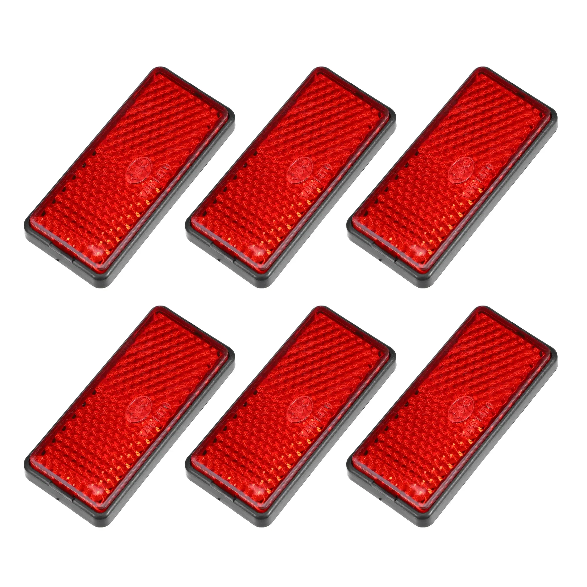 Color: Blue - UXCELL Rectangular Stick-on Safety Spoke Reflective Sticker Self Adhesive Reflector for Gate Posts Cars Trailer Motorcycle
