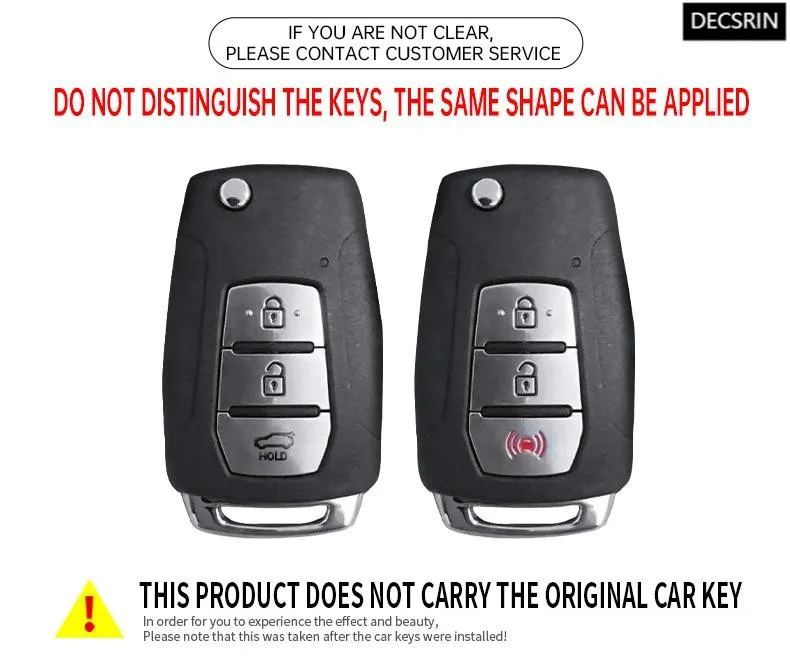Color Name: army green - Zinc Alloy+ Leather Car Flip Key Case Cover Shell Fob For SsangYong Kyron 2 Sanka Actyon Korando Tivoli Protective Accessories