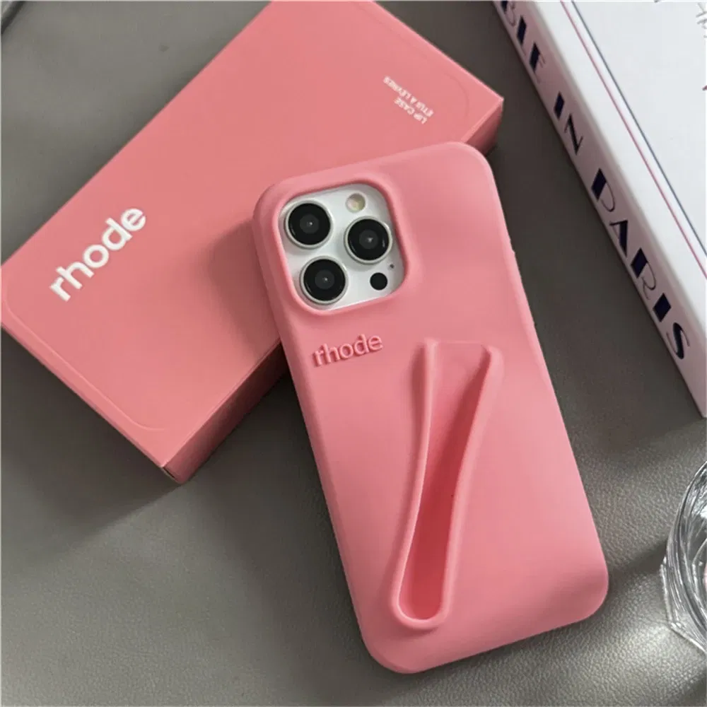 Color: Clear, Compatible-Phone Models: For iPhone 12 Pro - New Rhode Lipstick Soft Silicone Phone Case for iPhone 16 15 14 13 12 11 Pro Max Plus Portable Lip Gloss Holder Cover with Box