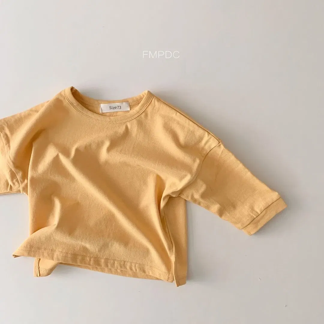 Color: green, Kid Size: 12M - Korea Baby Tee 2023 Baby Autumn Clothes Basic Soft Bottoming Shirt Toddler Girl Clothes T-shirts Baby Boys Clothes Tank Tops New