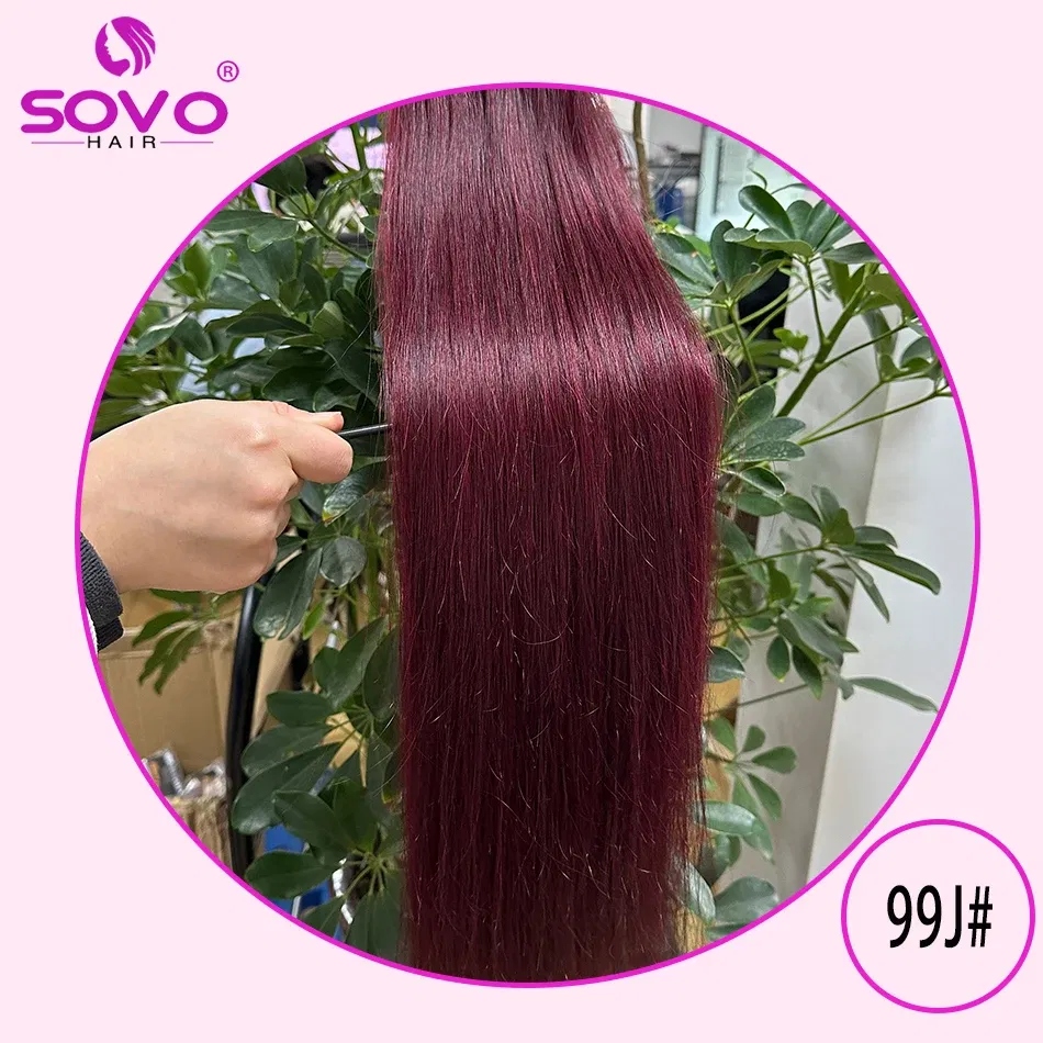 Color: #9, Length: 6inches - SOVO Clip In Hair Extensions Human Hair 3 Pieces Bone Straight Clip Ins Hair Extension 60-90G Real Natural European Hair 12-26"