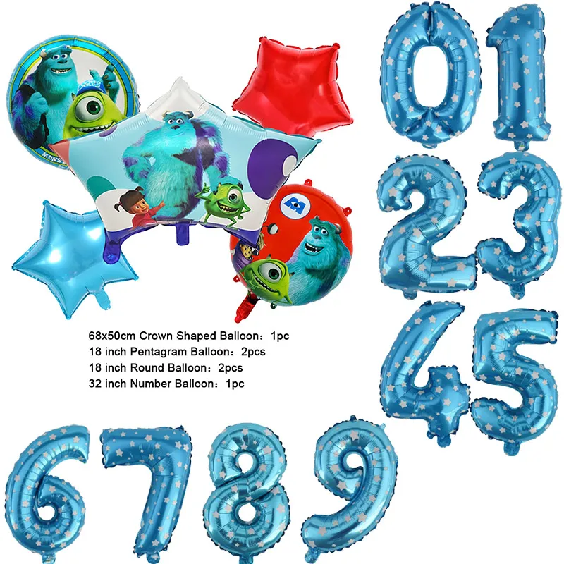Color: Light Grey, Capacity: 1500ml - Monsters University Monsters, Inc. Theme Birthday Party Decoration Metallic Gem Shaped Balloon Crown Shaped Balloon Baby Shower