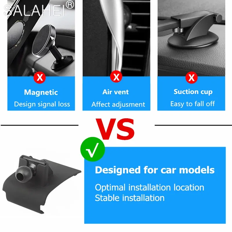 Color Name: Blue - Car Mobile Phone Holder For Porsche Macan Air Vent Mount Smartphone Stand Cellphone Stable Cradle Auto Navigation Accessories