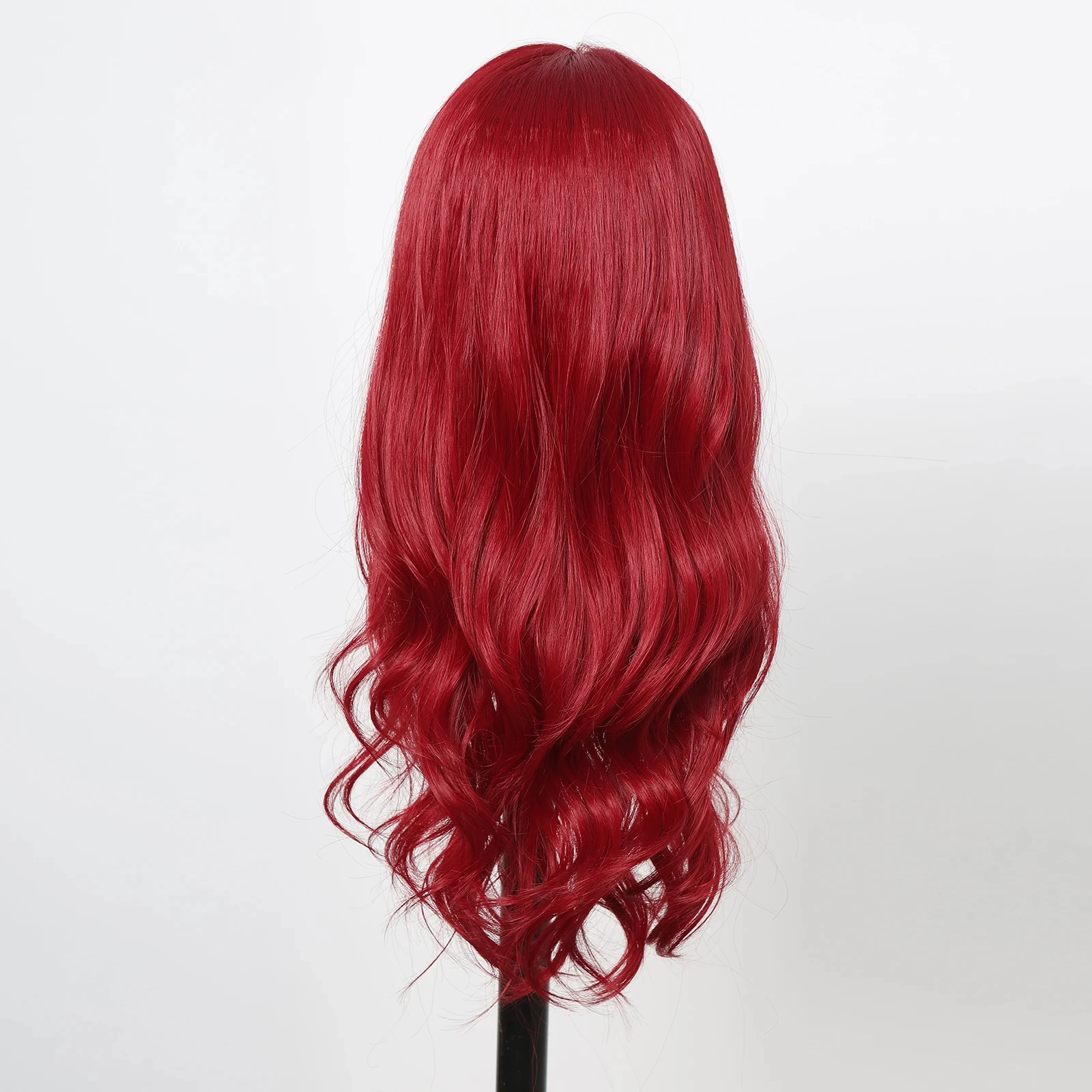 Color: T1B/27 - Red Synthetic Wigs Long Body Wavy Wig Natural Hairline Daily Red Hair Heat Resistant Fiber Smooth Party Cosplay Wig