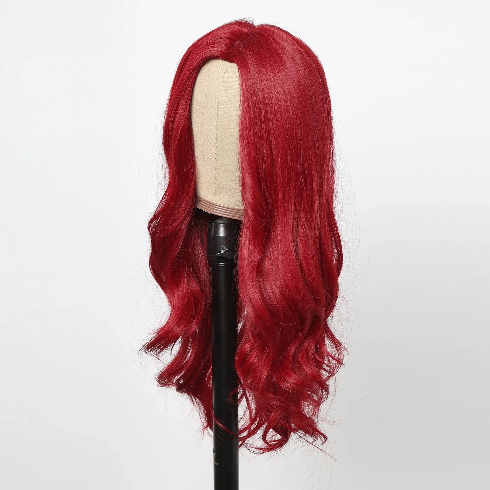 Color: T1B/27 - Red Synthetic Wigs Long Body Wavy Wig Natural Hairline Daily Red Hair Heat Resistant Fiber Smooth Party Cosplay Wig