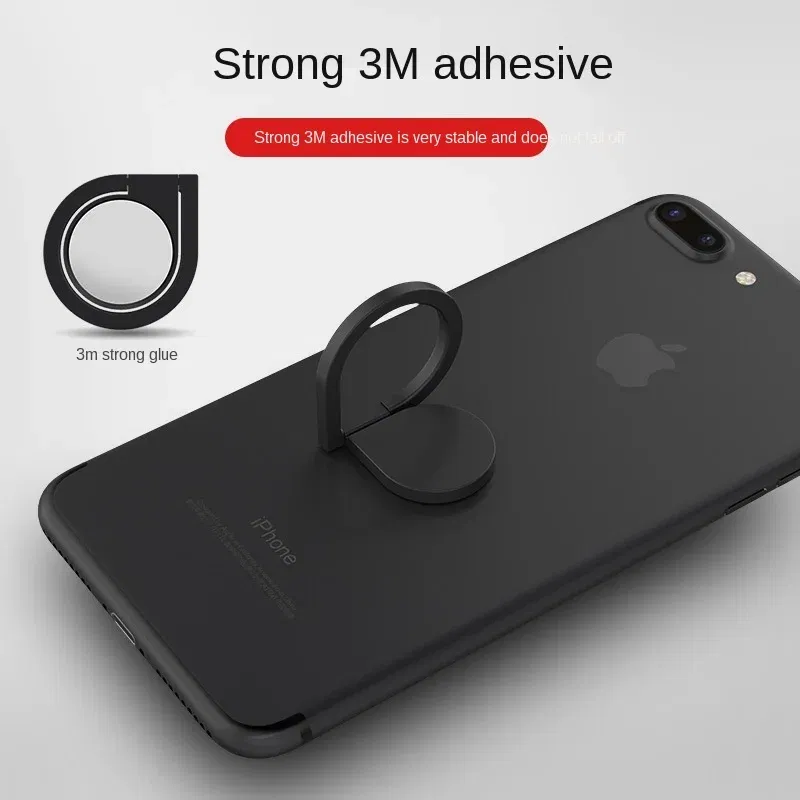 Color: WHITE - Full Metal Mobile Phone Holder Ring Buckle Water Drop Ring Holder Lazy Desktop Stand Giveaway Gift Mobile Phone Buckle
