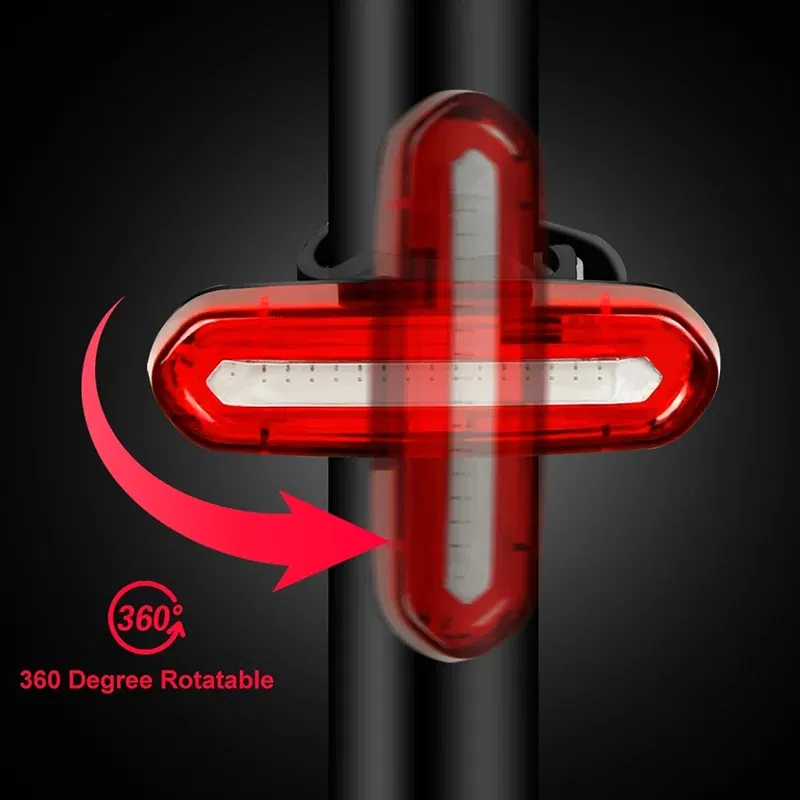 Color: WHITE - Cycling Tail Light Outdoor Highlight USB Charging Mountain Led Warning  Bike Lights Tail Lamp Rear Light Bicycle Accessories