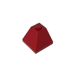 Color: Red - Gobricks GDS-621 CORNER BRICK 2X2/45 OUTSIDE compatible with lego 3045 children's DIY Educational Building Blocks