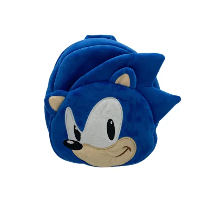 Color: APRICOT - Gifts Hedgehog Sonic Backpack High Appearance Game Kindergarten Children Plush Coin Purse  Anime Cartoon School Bag Mochila
