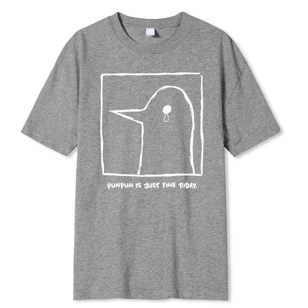 Color: Gold, Size: XL - Oyasumi PunPun Modal Print T-Shirts Funny Anime Streetwear Camisetas Men Women Short-sleev Fashion Harajuku Cartoon Tee Shirt