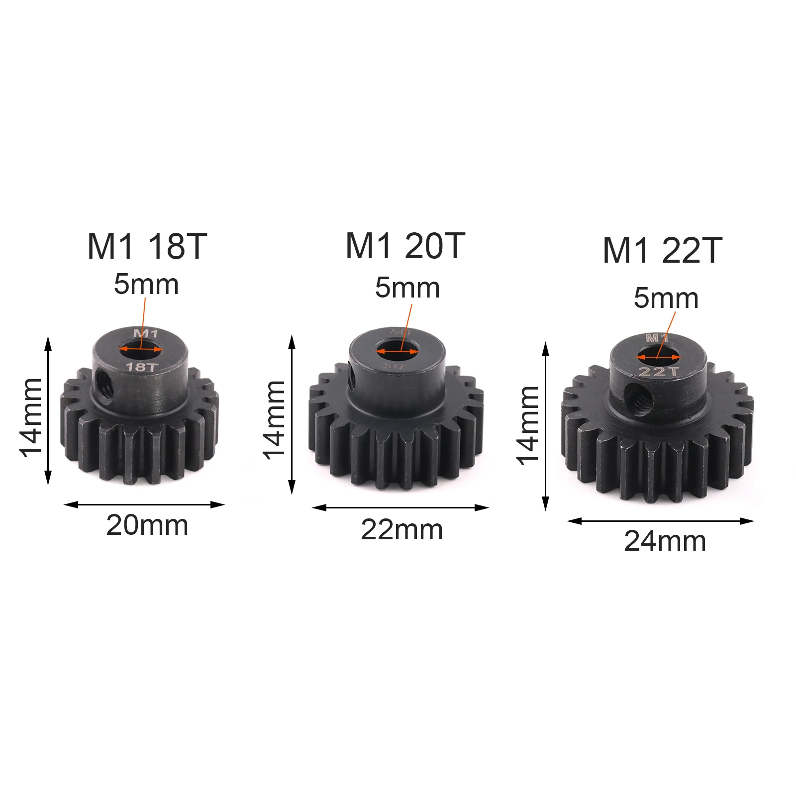 Color: green - M1 46T 50T 52T 54T HardenedSteel Motor gear for 1/5 Traxxas X-Maxx 1/7 X0-1 1/10 Maxx 1/10 E-REVO 2.0 VXL RC Model Upgrade Parts