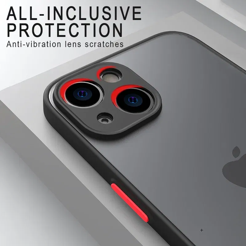 Material: PVC, Color: Red - Matte Phone Case for IPhone 13 12 11 14 Pro Max Mini Luxury Soft Silicone Shockproof Case for IPhone X XS Max XR 15 7 8 Plus SE