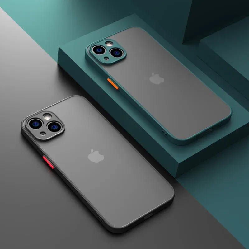 Material: PVC, Color: Red - Matte Phone Case for IPhone 13 12 11 14 Pro Max Mini Luxury Soft Silicone Shockproof Case for IPhone X XS Max XR 15 7 8 Plus SE