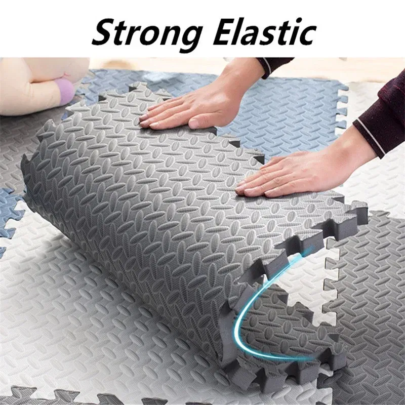 Color: Green - Thicken 2.5cm Tatame Baby Play Mat Activities Mat for Baby Mat 6PCS Game Mats Playroom Mat Play Mats Floor Noise Mat Puzzle Mat
