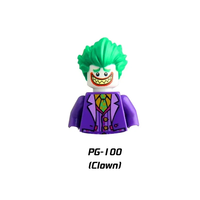 Color: wood - Marvel Blocks Brick Hero Batman Joker Superman Catwoman Mini Figure Building blocks Hot Toy Children's party gift