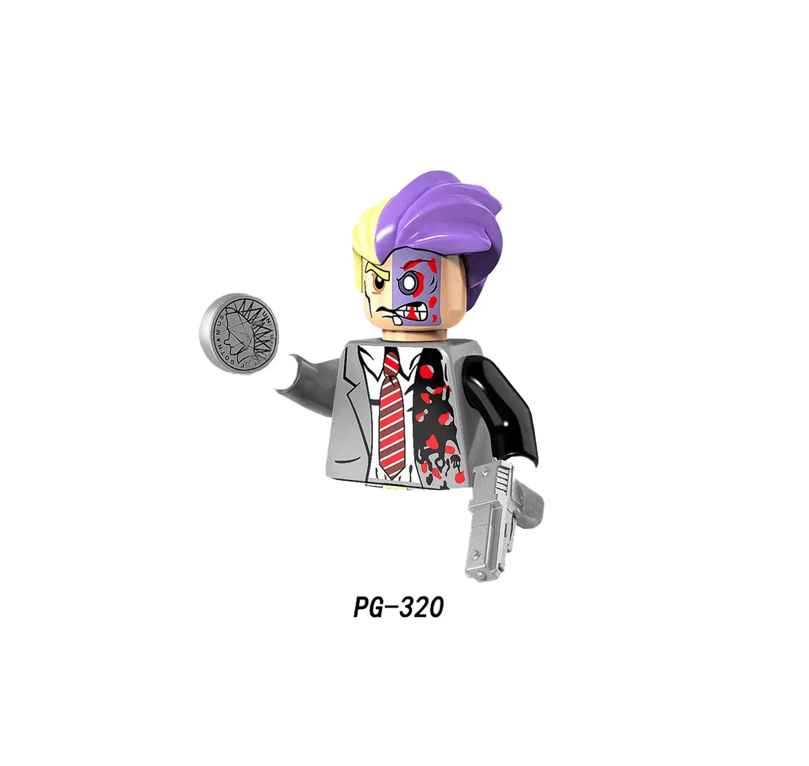Color: wood - Marvel Blocks Brick Hero Batman Joker Superman Catwoman Mini Figure Building blocks Hot Toy Children's party gift