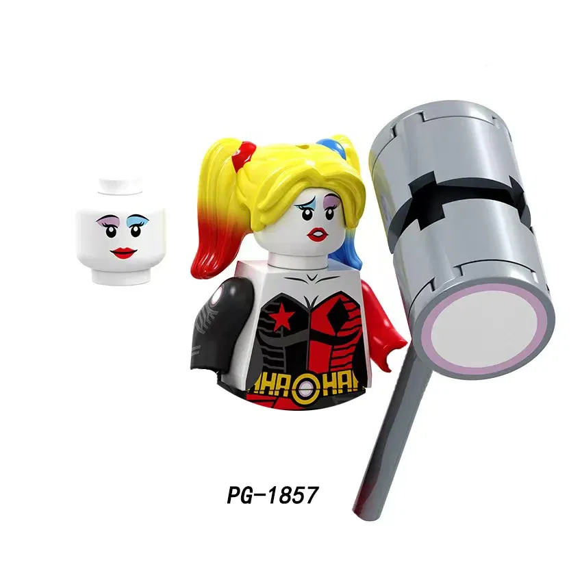 Color: wood - Marvel Blocks Brick Hero Batman Joker Superman Catwoman Mini Figure Building blocks Hot Toy Children's party gift