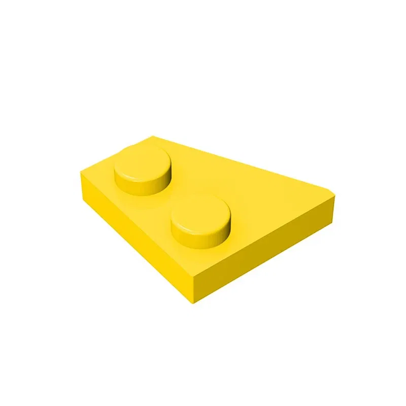 Color: Dark Khaki - Gobricks 10PCS Parts Wedge, Plate 2 x 2 Left Compatible with 24307 pieces of children's toys Building Blocks Educatonal  Techni